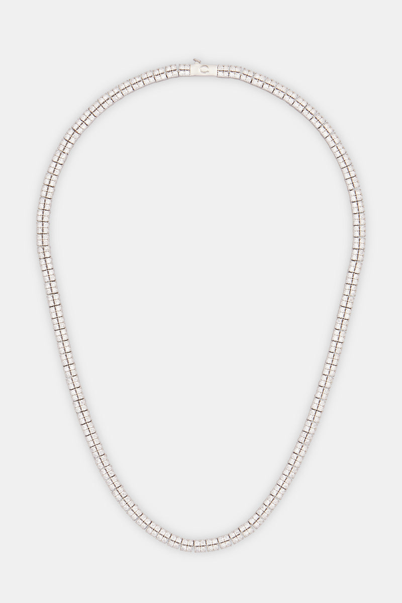 Iced Double Row Tennis Necklace