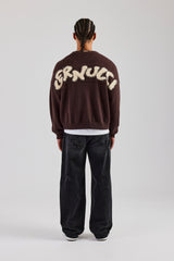 Cernucci Fluffy Intarsia Sweater - Chocolate