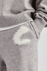 Fluffy Intarsia C Jogger - Grey