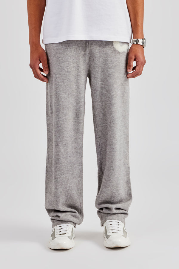 Fluffy Intarsia C Jogger - Grey