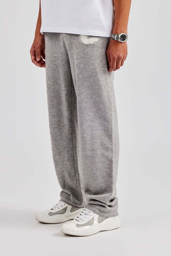 Fluffy Intarsia C Jogger - Grey