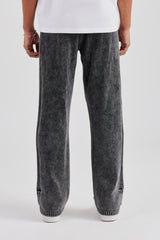 Acid Wash Knitted Jogger - Charcoal