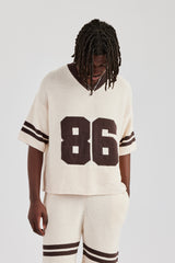 Oversized Boxy Knitted Jersey - Off White