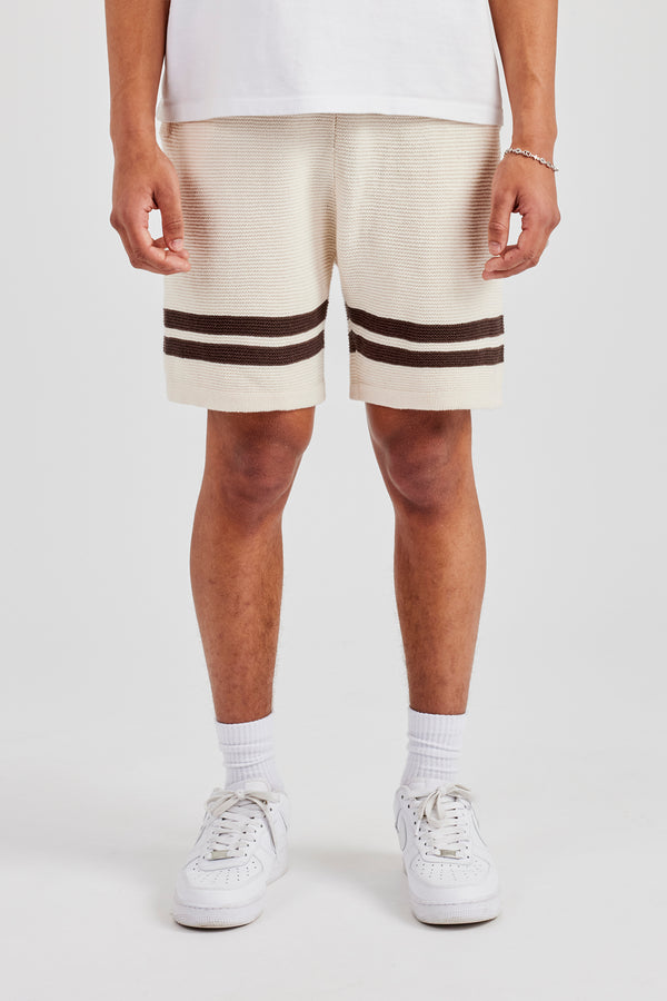 Loose Fit Knitted Short - Off White