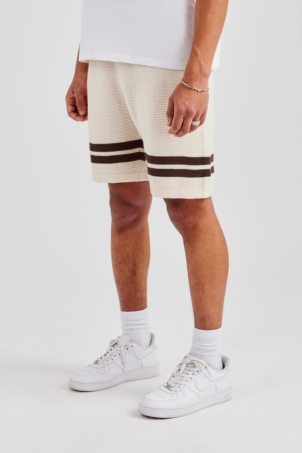 Loose Fit Knitted Short - Off White