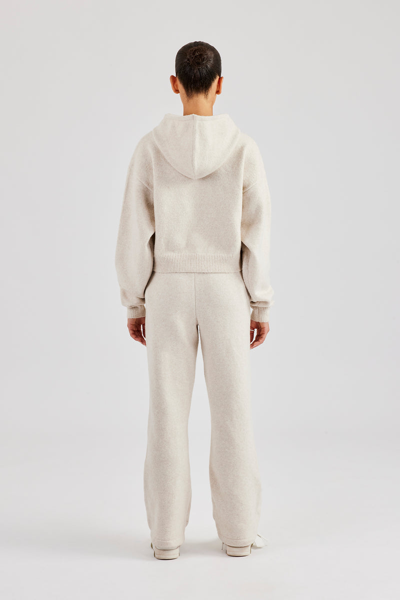 C Knitted Hooded Tracksuit - Oatmeal