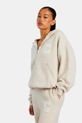 Hooded Zip  Through  Knitted Tracksuit