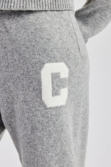 C Knitted Boxy Sweatshirt & Jogger - Grey