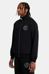 Rhinestone Crest Tracksuit - Black