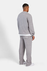 Textured Knitted Split Hem Jogger