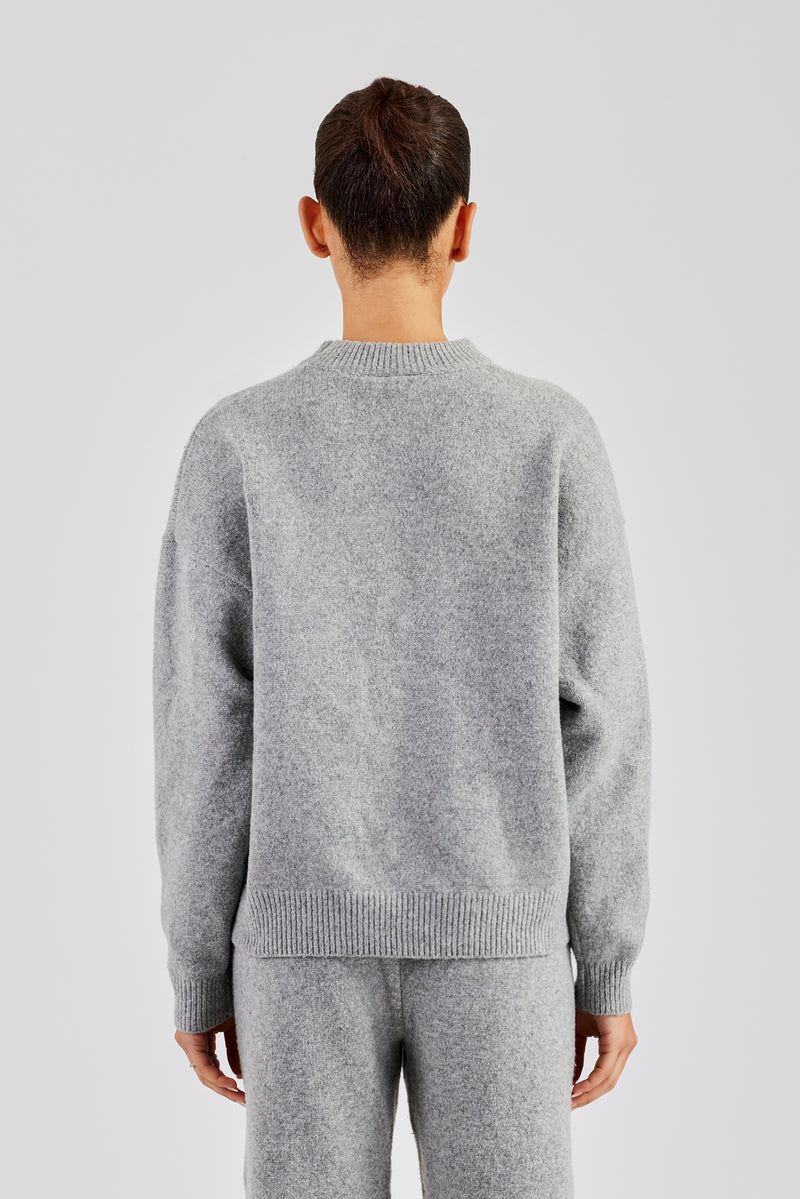 C Knitted Sweatshirt - Grey