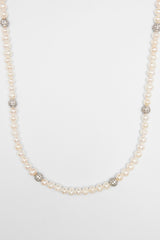 Freshwater Pearl and Iced Ball Necklace