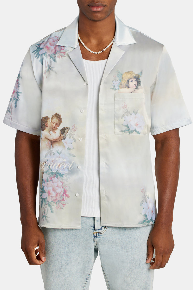 Cherub Floral Satin Shirt