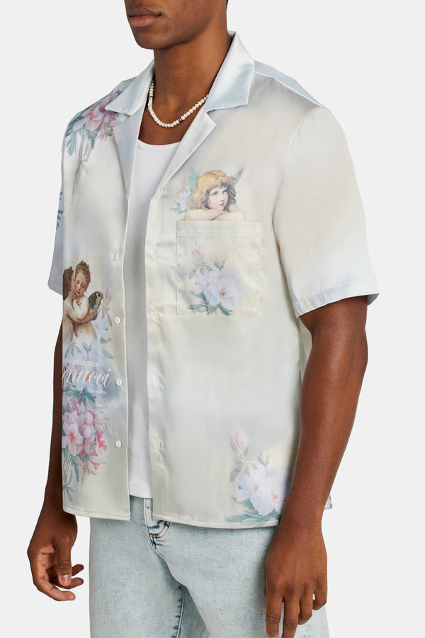 Cherub Floral Satin Shirt