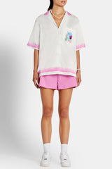 Cernucci Beach House Satin Shirt - Ecru