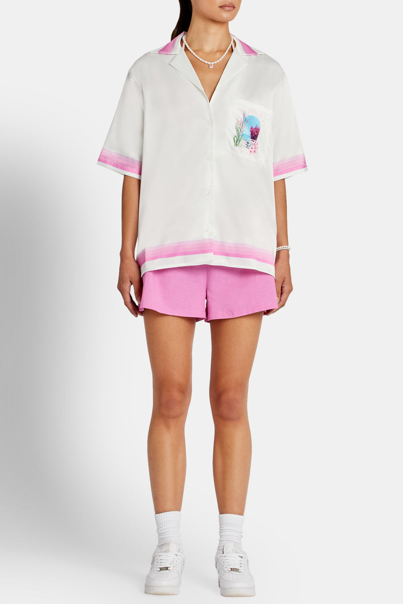 Cernucci Beach House Satin Shirt - Ecru