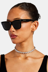 Cat Eye Acetate Sunglasses - Black