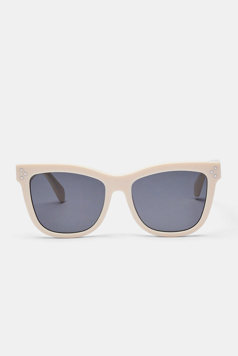 Cat Eye Acetate Sunglasses - Ecru