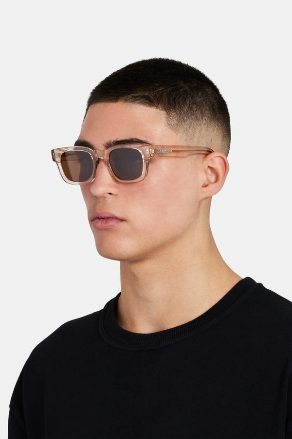 Classic Square Acetate Sunglasses - Transparent Brown