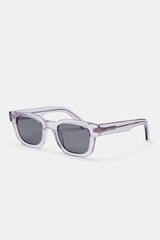 Classic Square Acetate Sunglasses - Transparent Grey