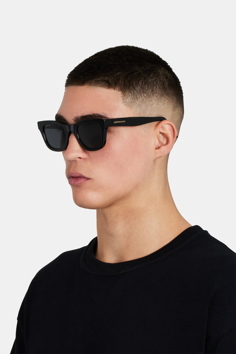 Chunky Acetate Sunglasses - Black