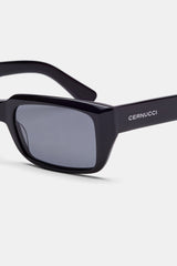 Rectangle Acetate Sunglasses - Black