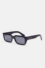 Rectangle Acetate Sunglasses - Black