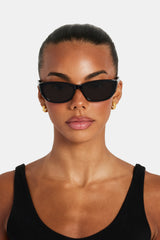 Narrow Aviator Sunglasses - Black