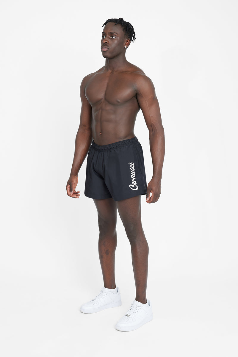 Cernucci Logo Swim Shorts - Black