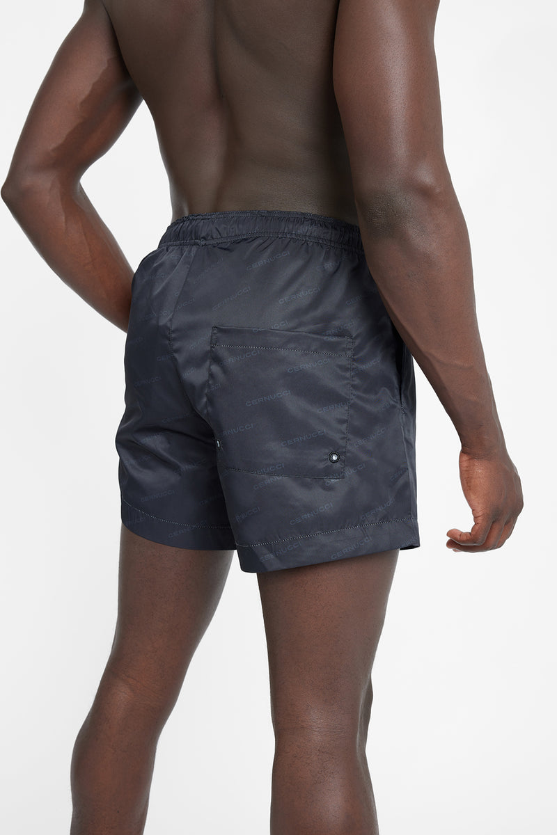 Cernucci Monogram Swimshorts - Black