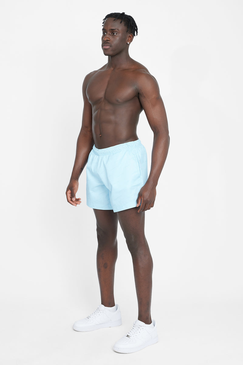 Cernucci Monogram Swimshorts - Baby Blue