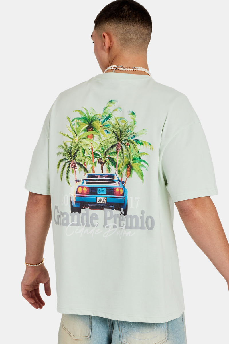 Grande Premio Graphic Oversized T-Shirt - Mint