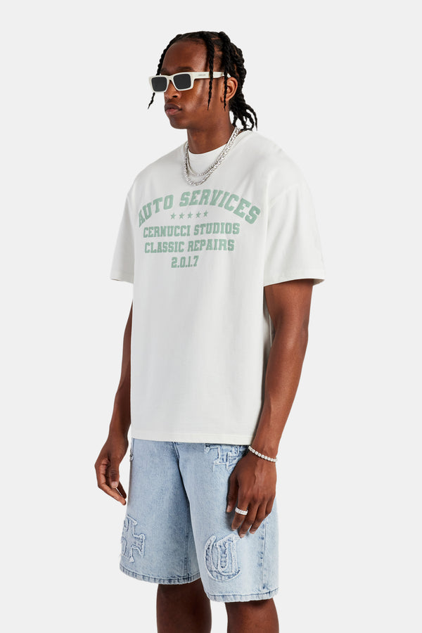 Moto Oversized T-Shirt - Off White