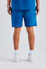 Spray Washed Jersey Short - Blue