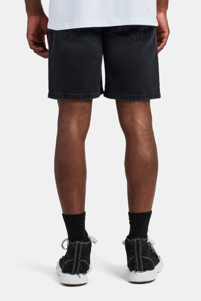 Denim Short - Washed Black