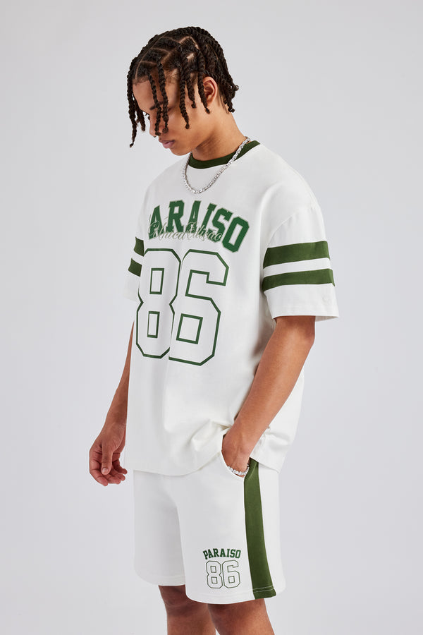 86 Varsity Skater T-Shirt - Off White