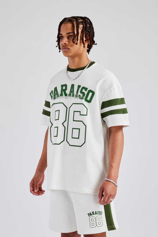 86 Varsity Skater T-Shirt - Off White