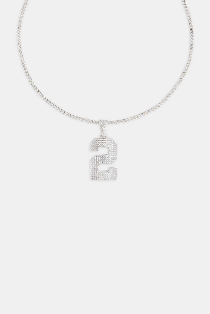 Iced 2 Number Pendant