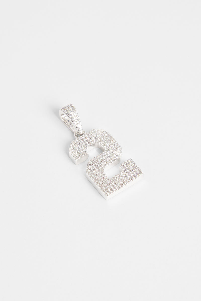 Iced 2 Number Pendant