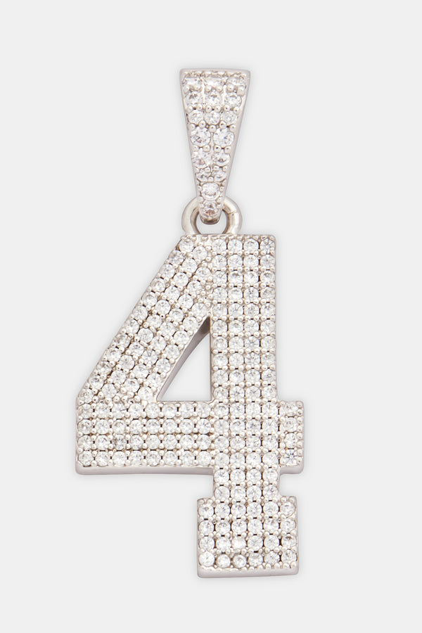 Iced 4 Number Pendant