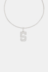 Iced 5 Number Pendant