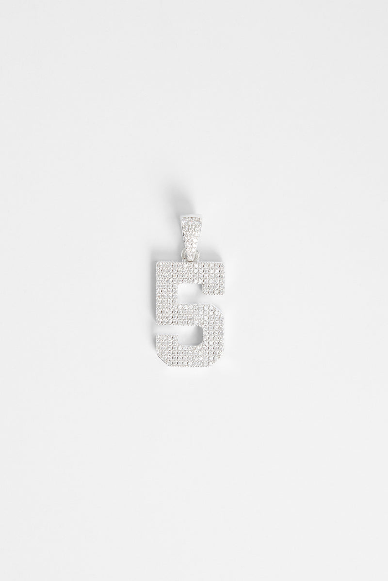 Iced 5 Number Pendant