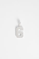 Iced 6 Number Pendant