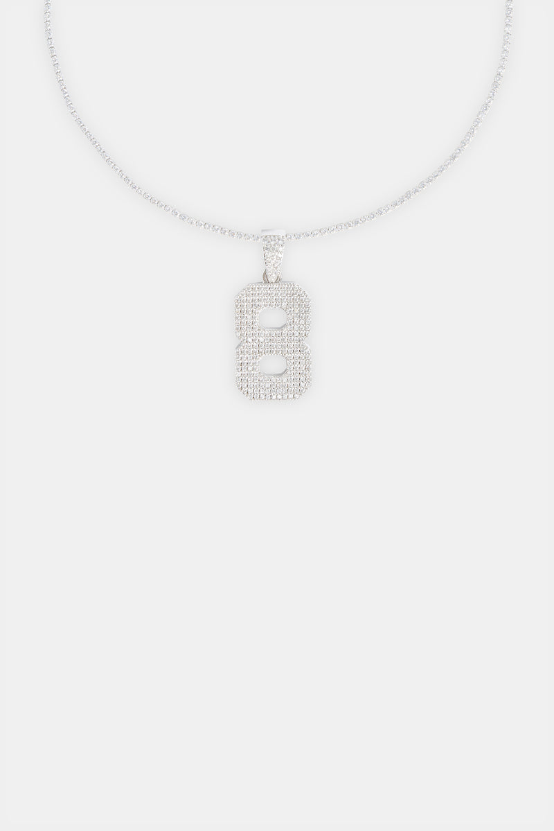 Iced 8 Number Pendant