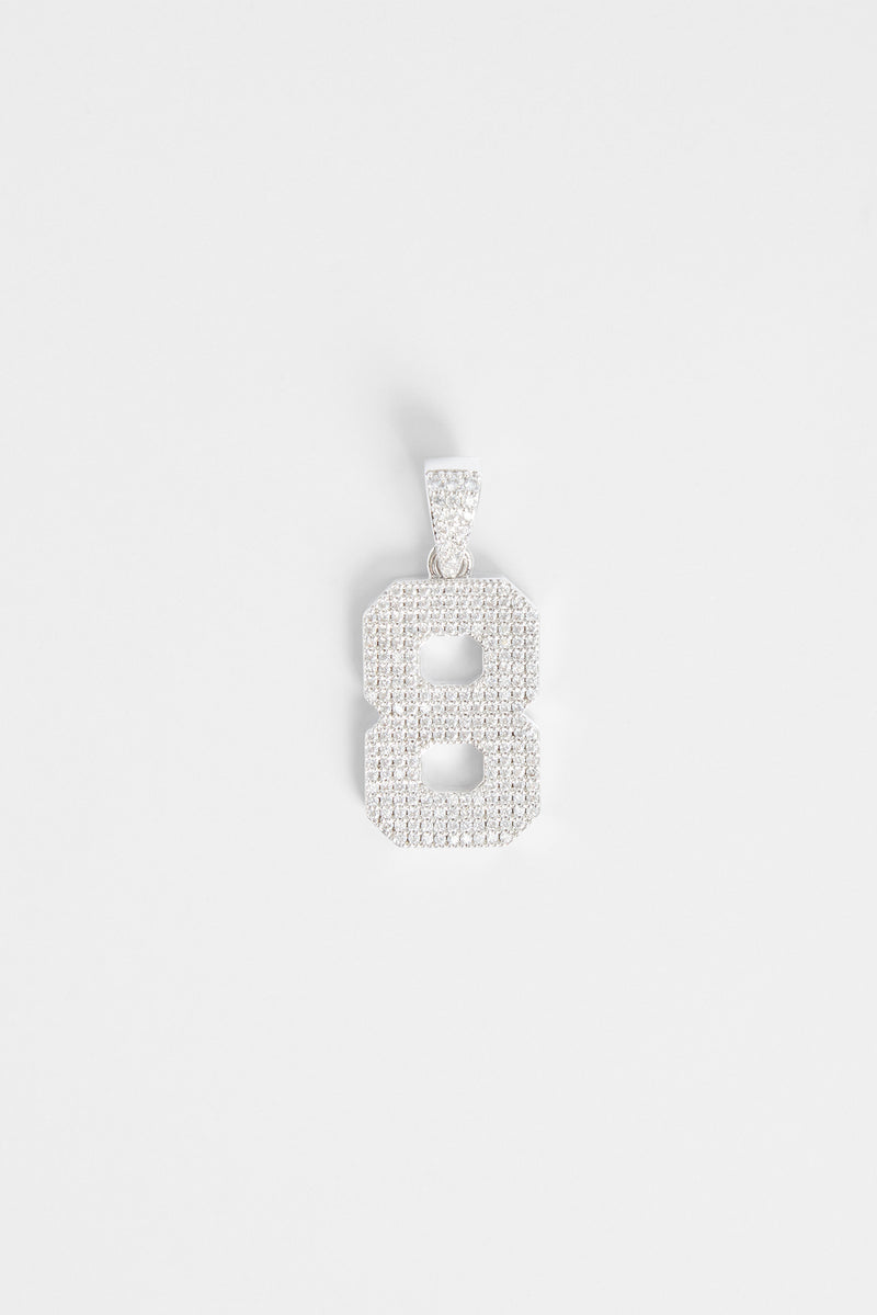 Iced 8 Number Pendant