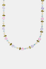 Iced CZ Colourful Mixed Shape Tennis Chain