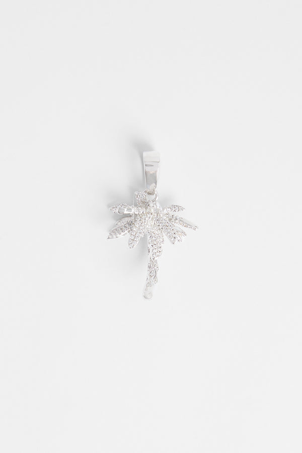 Iced CZ Palm Tree Pendant