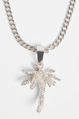 Iced CZ Palm Tree Pendant