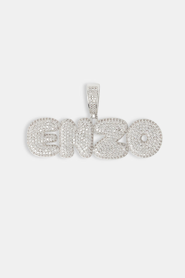 Iced Bubble Font Letter Pendant - 20mm