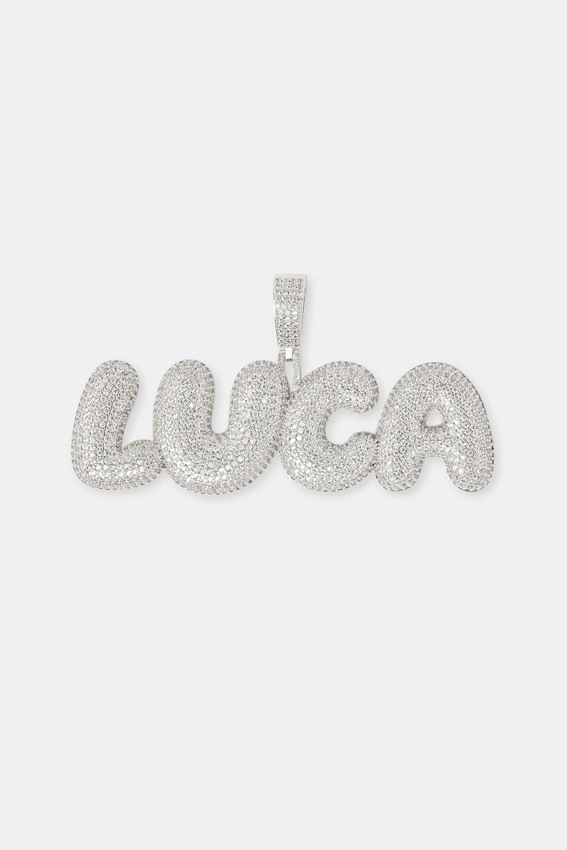 Iced Bubble Font Letter Pendant - 25mm